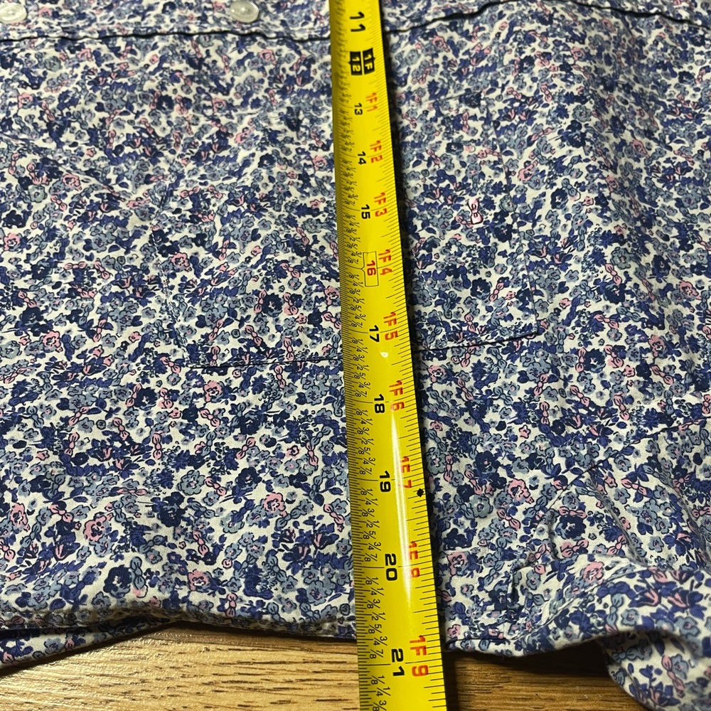 Navy Patterned Casual Button Down Shirt - image 11